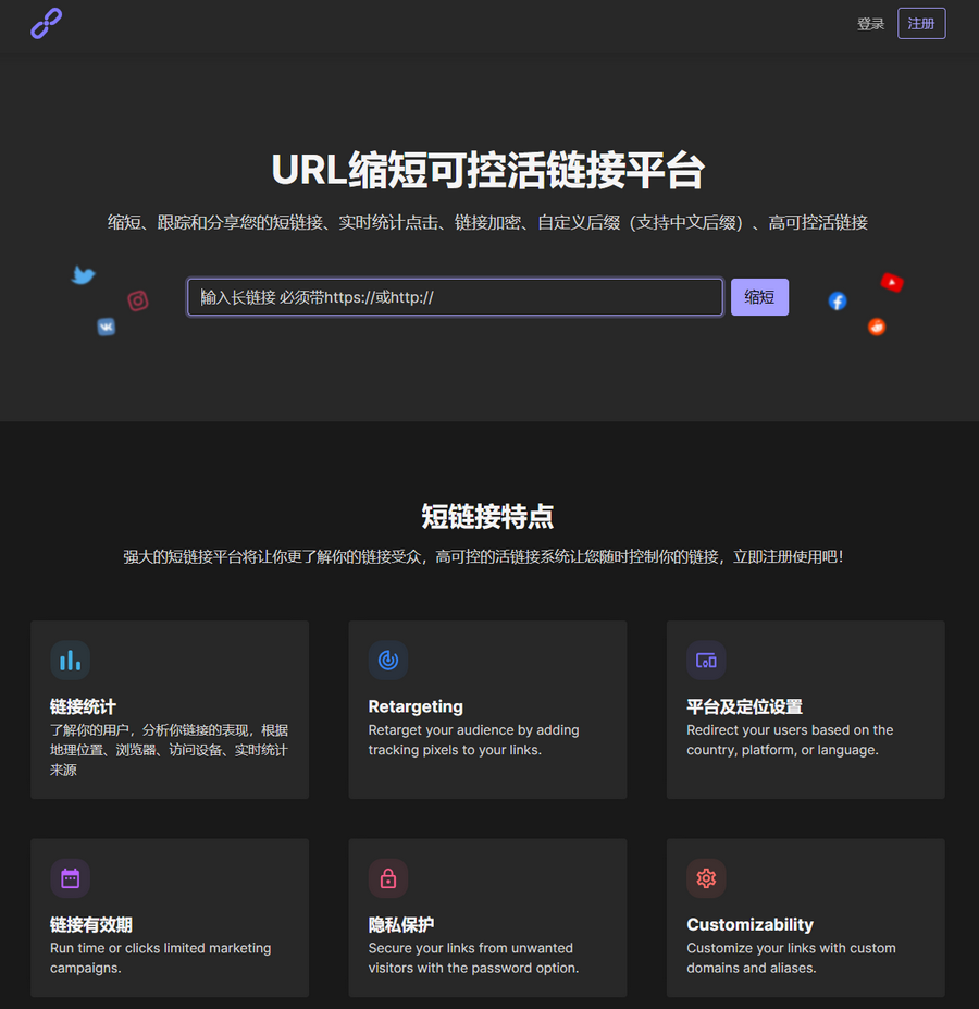 PHPShort轻量级网址缩短程序源码开心版，内含汉化包-软件百科